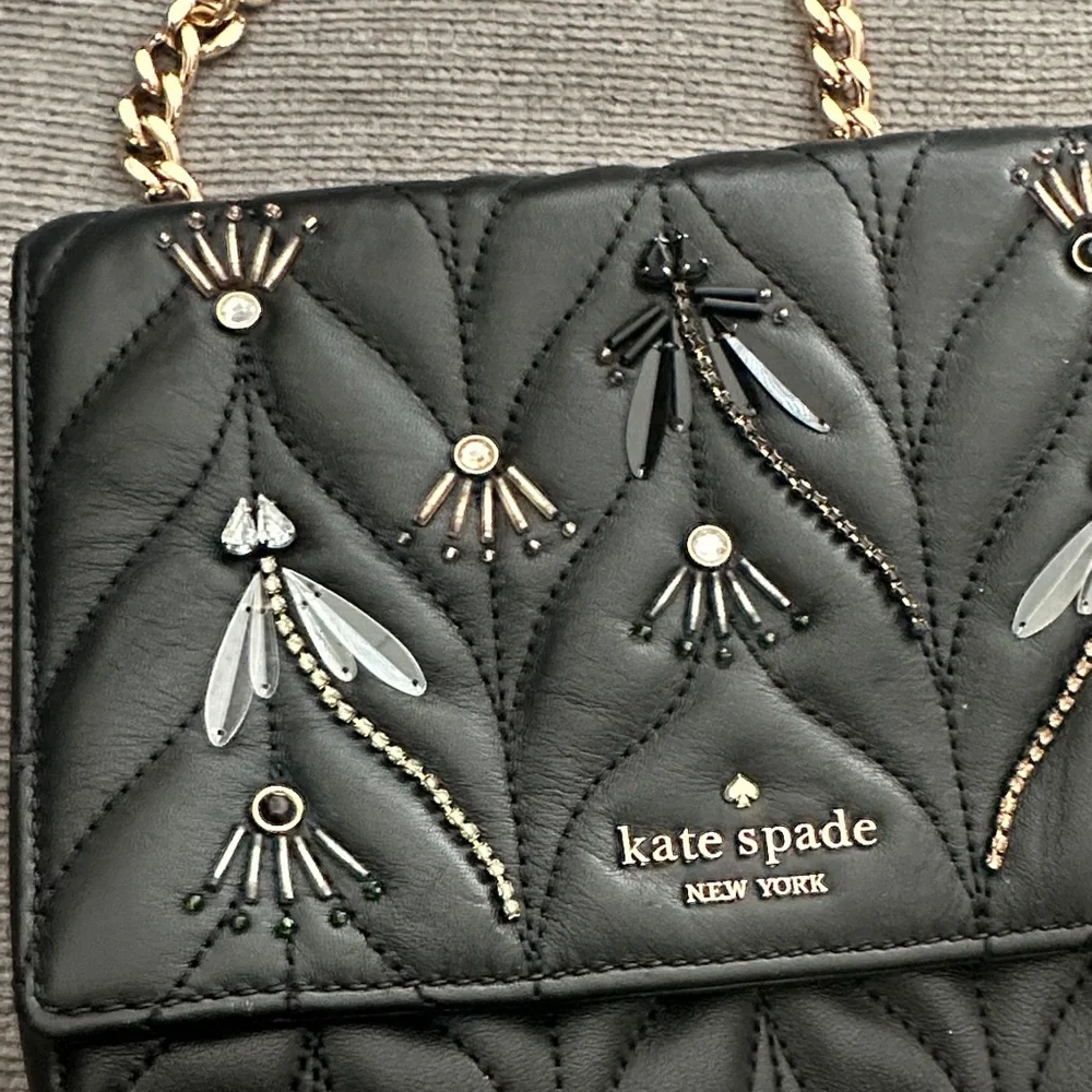 Kate Spade Black Dragonfly Embellished Crossbody Bag - Picture 2 of 5